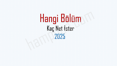 Tütün Eksperliği 2025 TYT-AYT Kaç Net Gerekir